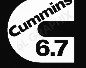 Cummins 6.7 Logo PNG | Diesel Truck Decal Design | Digital Download