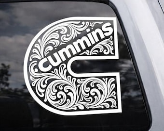 Cummins C Leather Tooled SVG PNG | Digital Download for Cricut & Silhouette