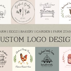 Custom Farmhouse Logo Design | Small Business Branding (Digital Download ONLY)