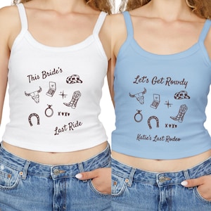 Personalized Bachelorette Tank Top: Last Rodeo Cowgirl Bride&#39;s Last Ride