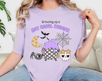 Summerween Comfort Colors Tee: Hot Ghoul Summer Halloween Party Shirt