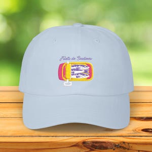 Personalized Embroidered Sardines Cap, Fisherman Aesthetic Hat, - Classic Dad Cap, Fishing Hat, Baseball Cap, Vintage