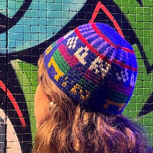 Marokkanische Häkelmütze – Bunte, handgefertigte Wollmütze – Berber-Kufi für Damen und Herren – Geschenk für ethnische Feste