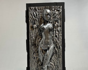 Star Wars Leia As Jabba's Slave frozen in carbonite resin statue han mandalorian