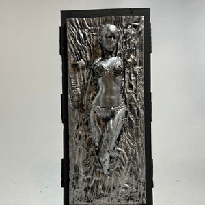 Star Wars Leia As Jabba's Slave frozen in carbonite resin statue han mandalorian