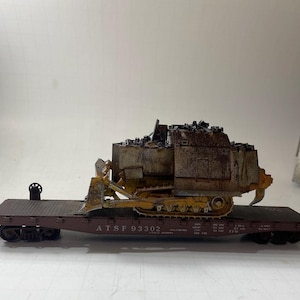 Killdozer Komatsu D355A Custom Weathered Bulldozer 1:87 Ho Scale Model Trains