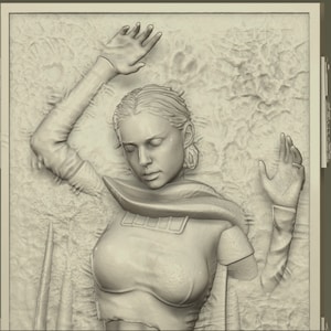 Star Wars Padme Amidala frozen in carbonite resin statue han mandalorian Natalie Portman