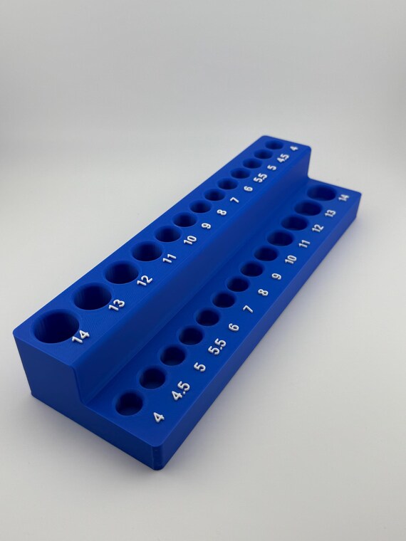 Magnetic Socket Holder Organizer Set - 9-Piece, Holds 120 Sockets (1/4", 3/8", 1/2") For Toolbox Drawer