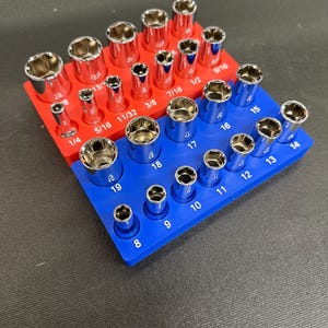 Harbor Freight ICON 3/8" Semi-Deep Chrome SAE + Metric Socket Organizer