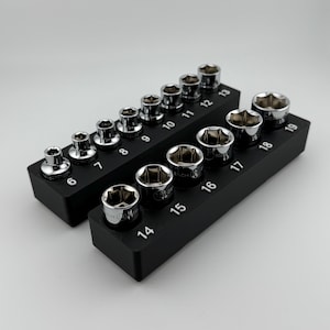 GearWrench 3/8&#39;&#39; Metric Shallow Socket Bin – Gridfinity 3D Printed Organizer