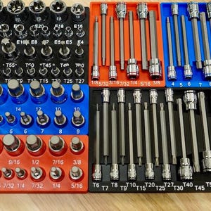 Quinn Master Bit Socket Organizer – Fits Harbor Freight 87pc Set #70347 | 3D Printed Tray w/ Magnet Slots