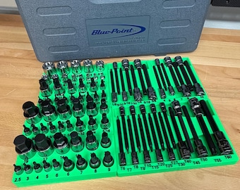 Blue-Point BLPTHC87 Bit Socket Organizer – Fits 87pc TORX & Hex Bit Socket Set | 3D Printed Tray W/ Magnet Slots