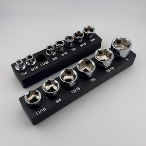 GearWrench 3/8&#39;&#39; SAE Shallow Socket Bin – Gridfinity 3D Printed Organizer
