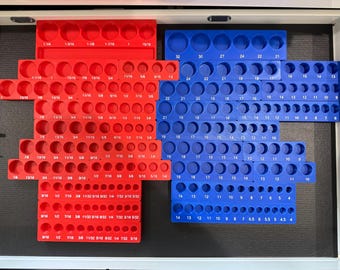 Quinn Master Tech Socket Organizer – Fits Sockets from Harbor Freight Set #58154 | 3D Printed w/ Magnet Slot