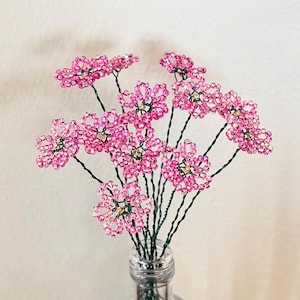Beaded Flower Bouquet - One Dozen (12) Flowers