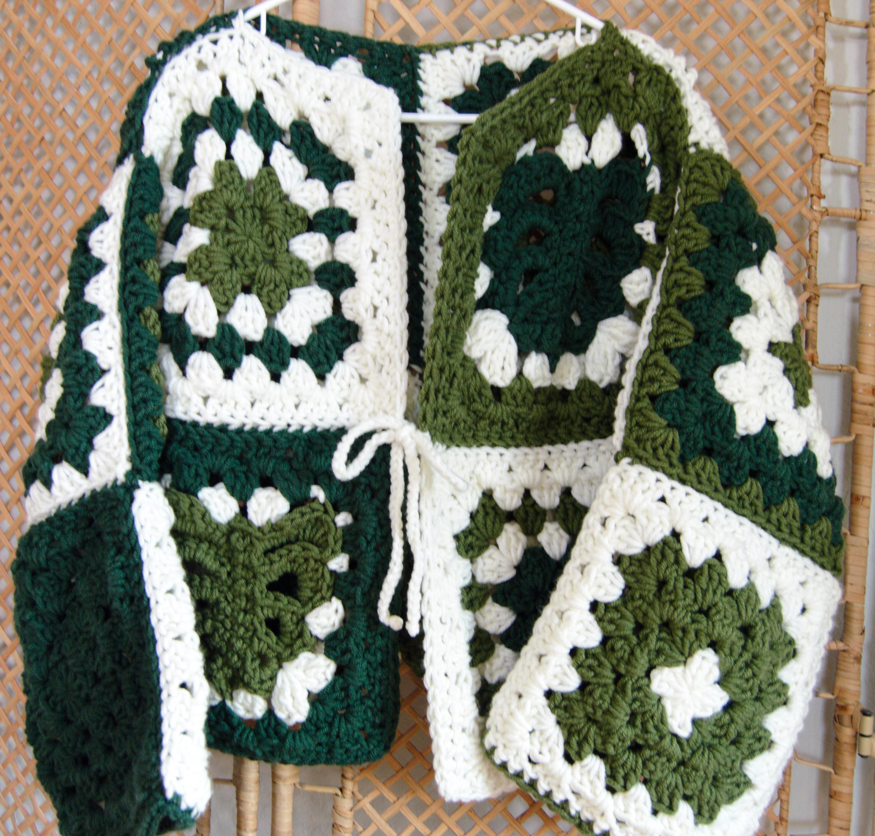 Monstera Granny Square Cardigan Crochet Pattern
