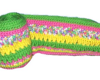 Neon Fringe Scarf, Crochet Wrap, Gender Neutral, Winter Wear