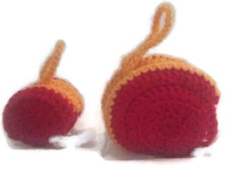 Football Helmet Hanging Ornament, Red & Gold, Gift For Spots Fan, Wall Decoration