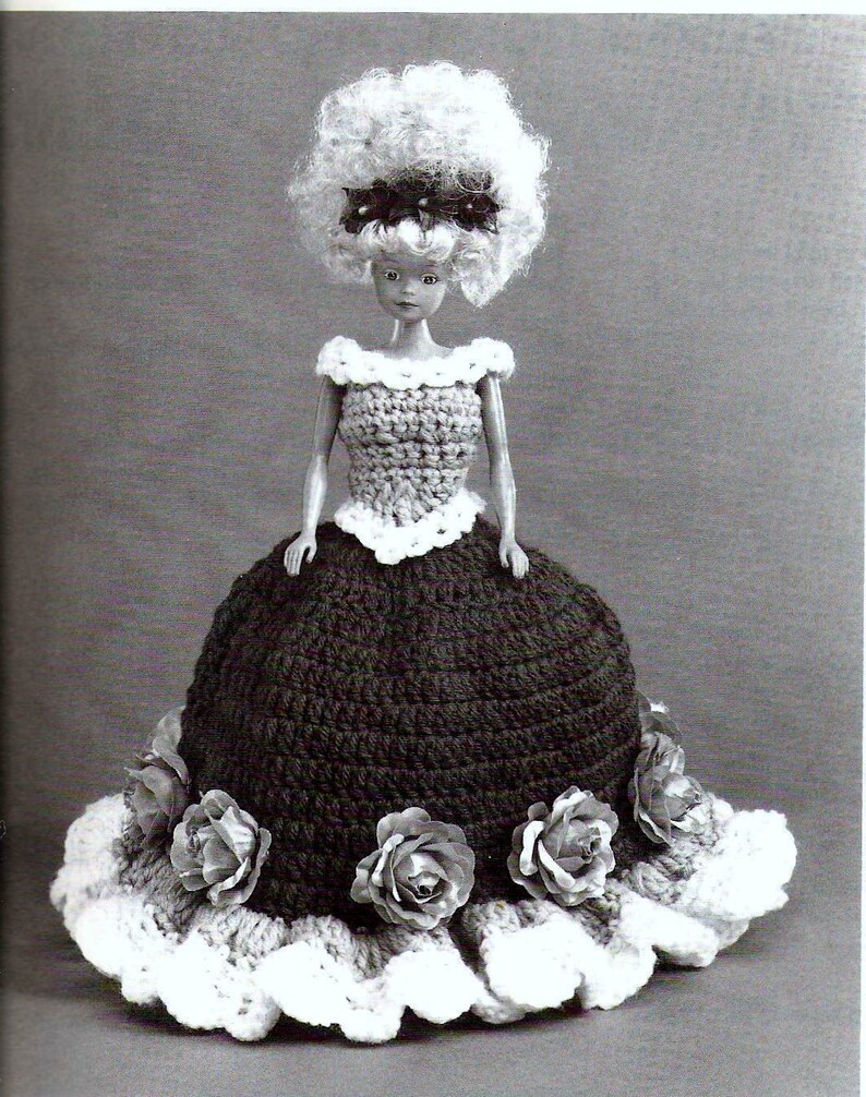 Crochet Fashion Doll Toilet Tissue Covers Crochet Pattern Etsy