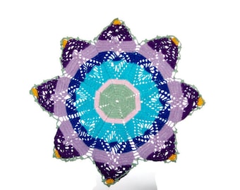 Star Doily Table Mat, Eight Points, Crochet Centerpiece, Home Decor