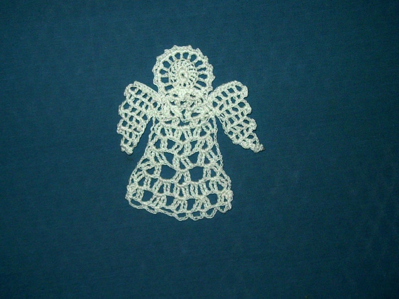 Small Angel Doily Bookmark Ornament Decoration Crochet image 0