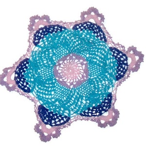 Star Doily Table Mat, Six Points, Crochet Centerpiece, Home Decor