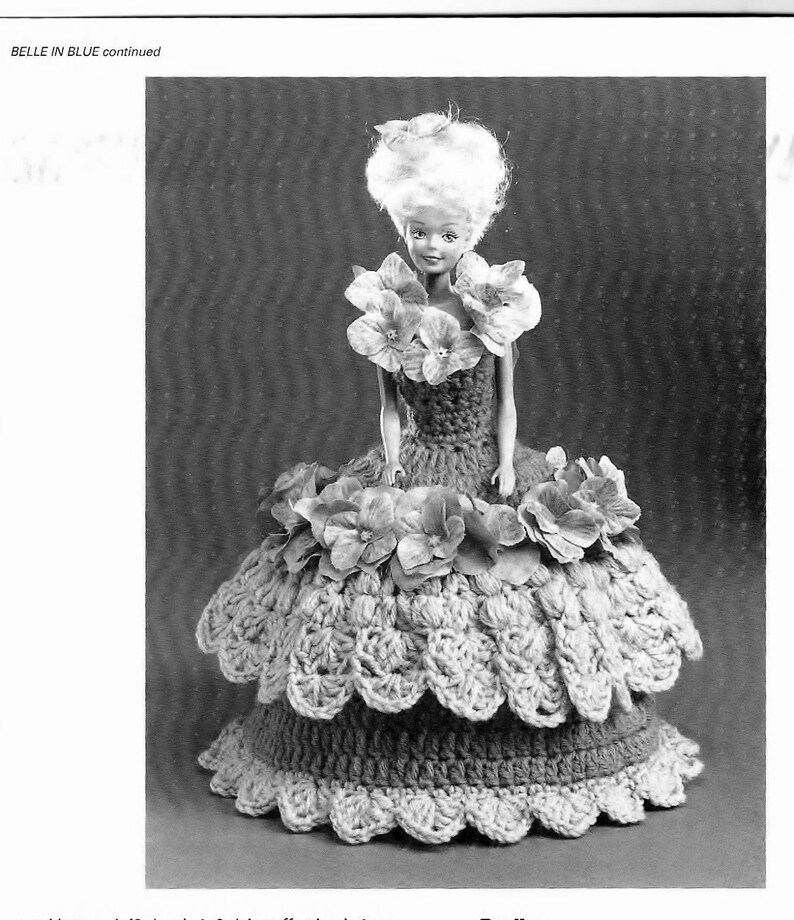 Crochet Fashion Doll Toilet Tissue Covers Crochet Pattern Etsy