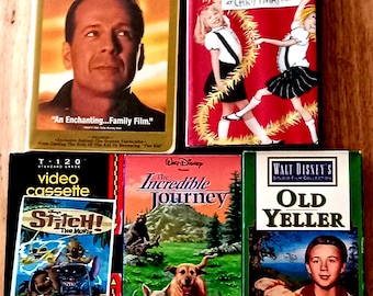 Disney Classic Vintage VHS Tape, Your Choice, Old Yeller, The Kid, Stitch The Movie,    The Incredible Journey
