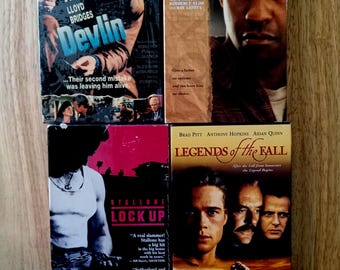 Vintage VHS, Action , Drama, Devlin, John Q, Lock Up, Legends of the Fall VHS Tapes