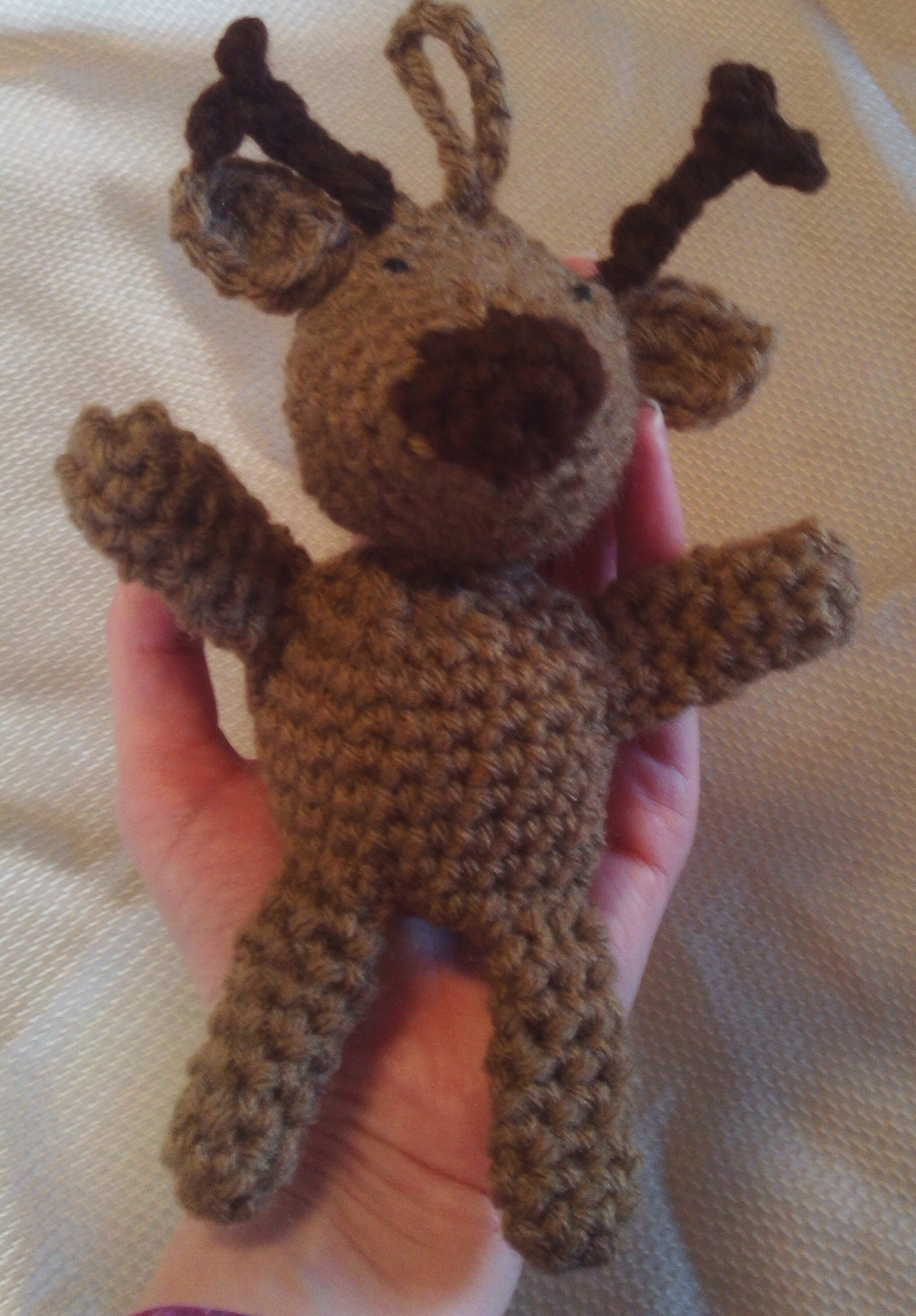 Crochet Reindeer Stuffed Animal Christmas Tree Ornament Etsy
