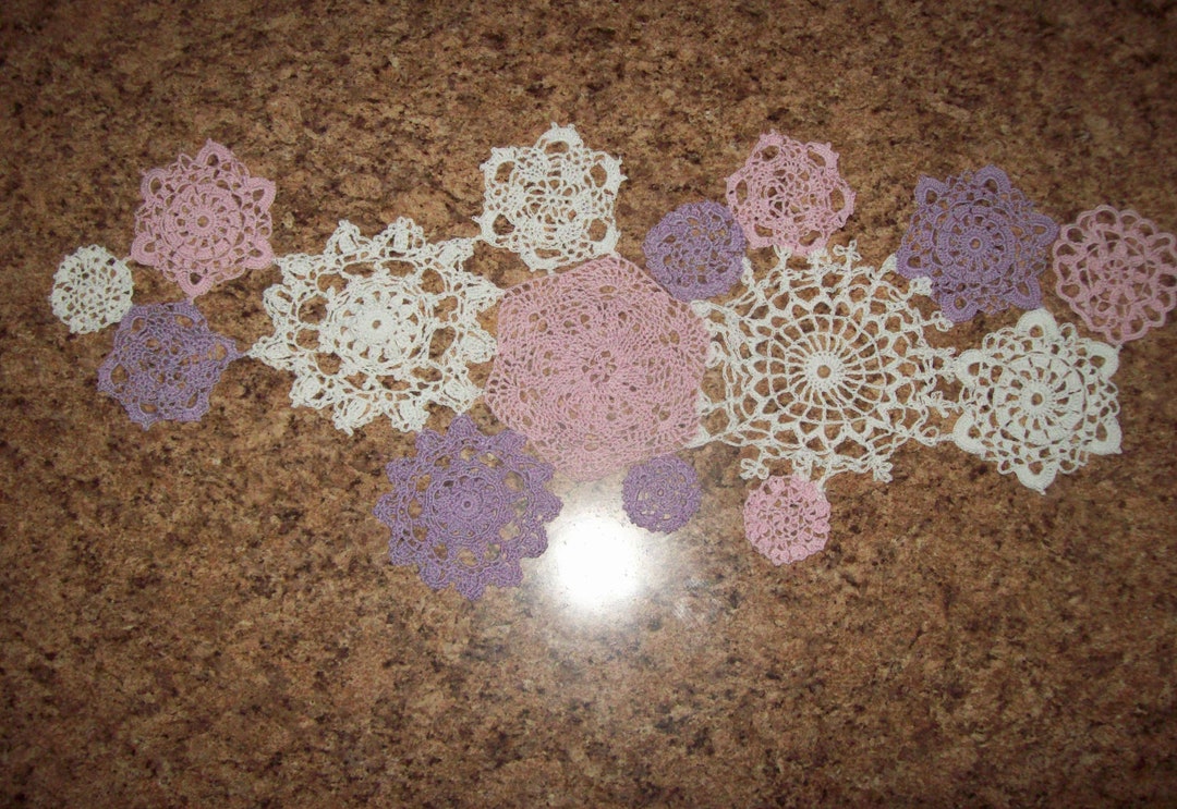 Lace Doily Table Runner, Crochet Centerpiece, Tabletop Decoration Etsy