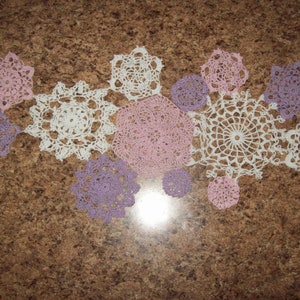 Lace Doily Table Runner, Crochet Centerpiece, Tabletop Decoration