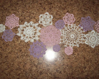 Lace Doily Table Runner, Crochet Centerpiece, Tabletop Decoration