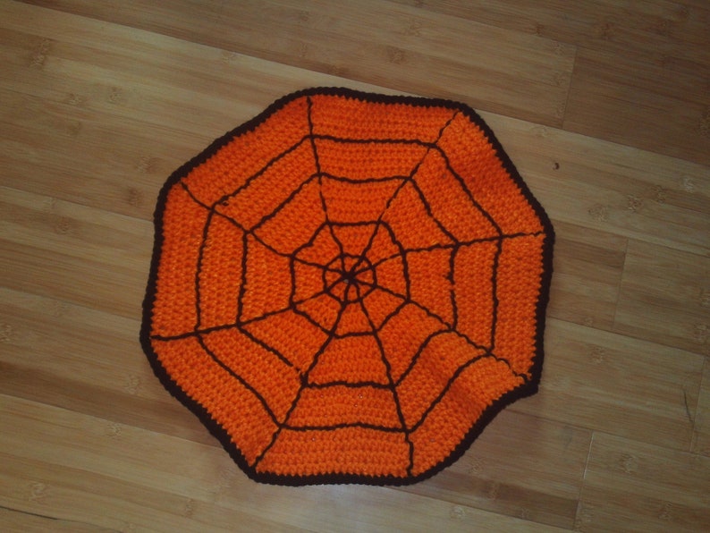 Spider Web Table Mat Plush Spider Also Available Halloween image 0