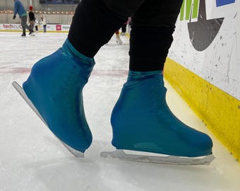 Ocean Sparkle Adult Figure & Roller Skate Boot Covers, Optional Insulating Fleece Lining