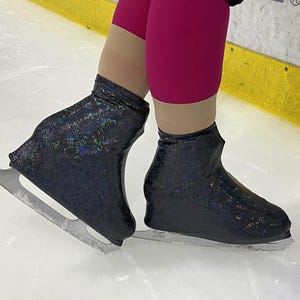 Adult Ice Skate Roller Skate Boot Covers- Rainbow Oil Slick Mood Shift