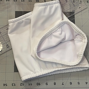 Adult Figure & Roller Skate Boot Covers, Optional Insulating Fleece Lining- White