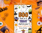 Halloween Gift Tag, Halloween Gift Tag for School Kids, Classroom Halloween Tag, Trick or Treat Teacher Tag Canva Template