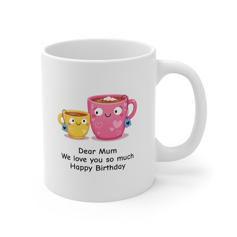 Taza personalizada para mamá, la mejor taza de té / Taza del Día de la Madre, regalo de hija o hijo para mamá, abuela, niñera, abuela, abuela, abuela, la mejor taza de cumpleaños imagen 5