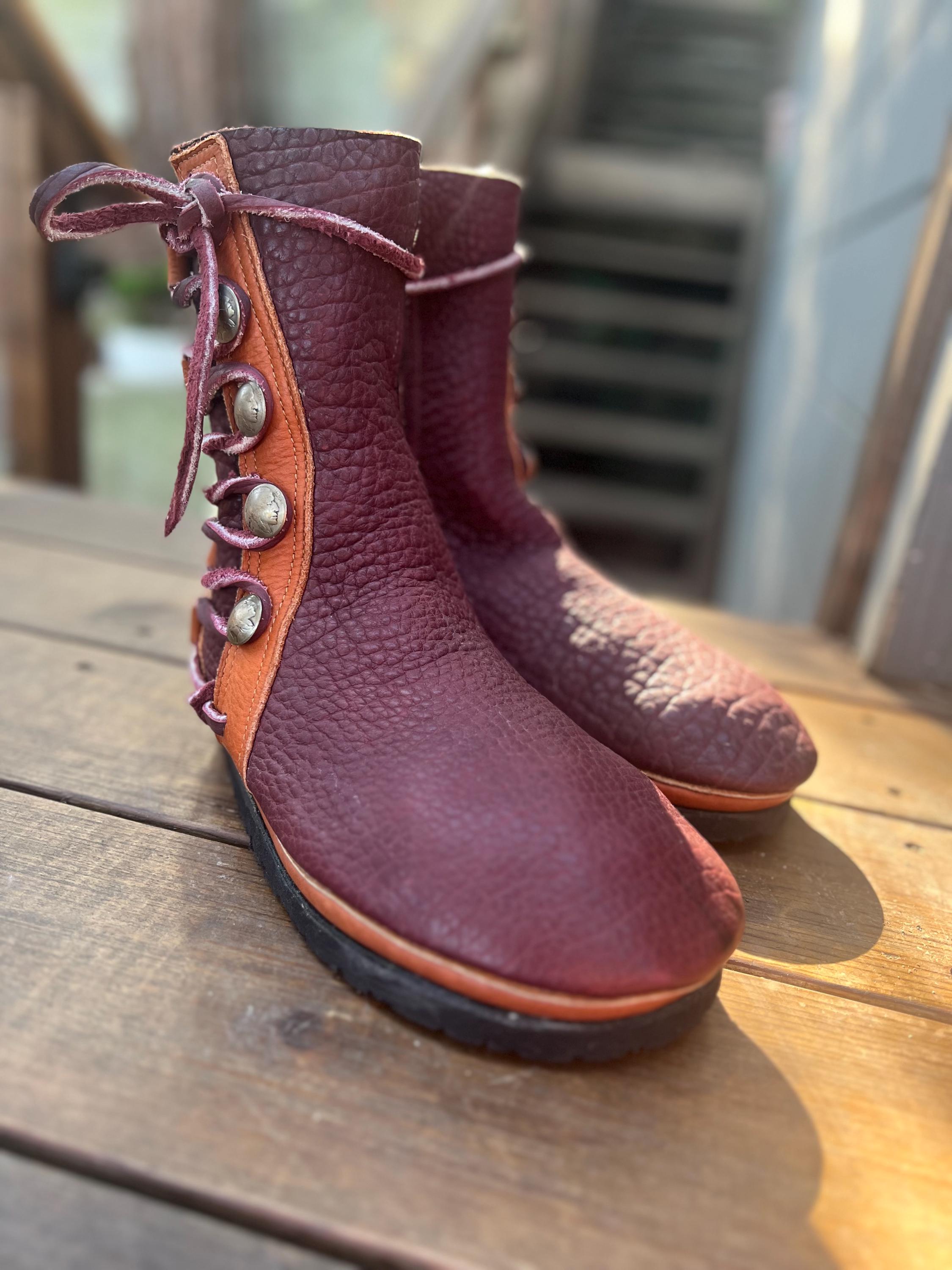 Buffalo Hide Boots - Etsy