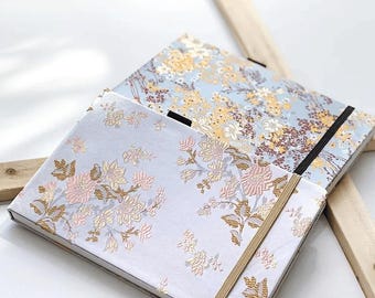 Handmade Watercolor Book: Japanese Floral Travel Art Journal
