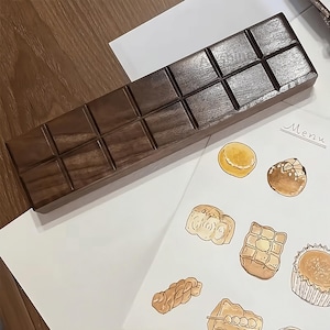 Handmade Black Walnut Watercolor Palette: Travel Paint Box, 24 Wells