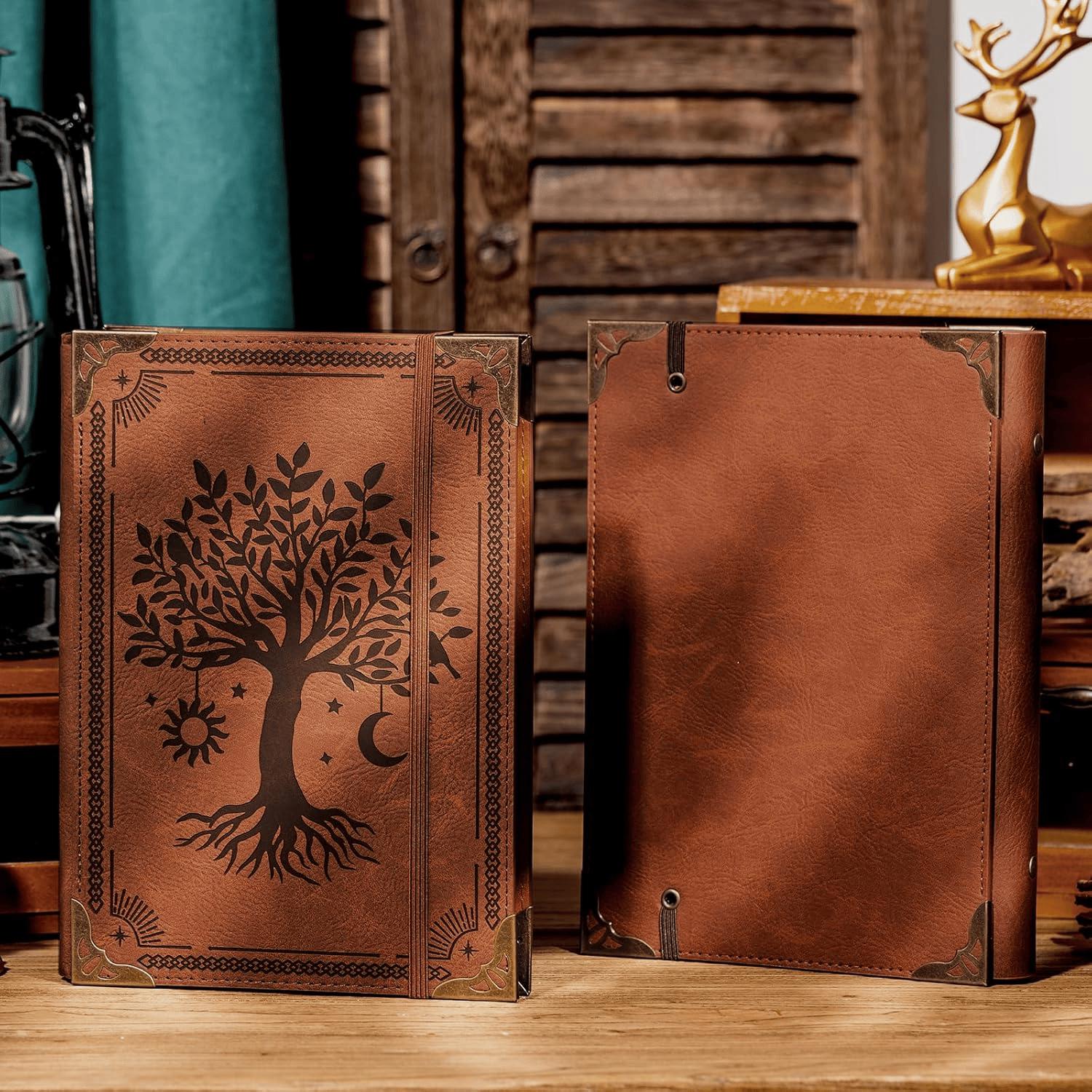 A5 Medieval Style Leather Journal: Refillable Loose-Leaf Notebook