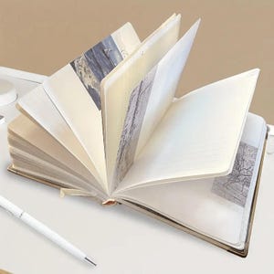 Caderno de capa dura Van Gogh, 256 páginas, capa em relevo, planejador, álbum de recortes, páginas pautadas, páginas de grade, adesivos faça você mesmo, diário de papel kraft, arte