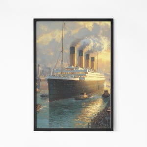 Titanic Art- Wall Art Poster- Titanic Print- Travel gift Art- Home decor wall art- Titanic Travel Poster- Art