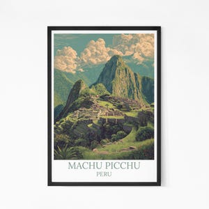 Machu Picchu Travel Poster: Vintage Peru Wall Art