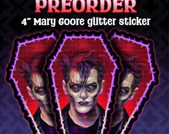 4 Inch Mary Goore Inspired Glitter Sticker