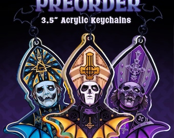 PREORDER | Satanic Pope 3.5 inch Keychains