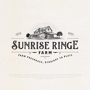 Farm Logo Design, Retro Logo, Homestead Logo, Country Logo, Farm Branding, Branding Logo, Barn Logo, Ranch Logo, Business Logo