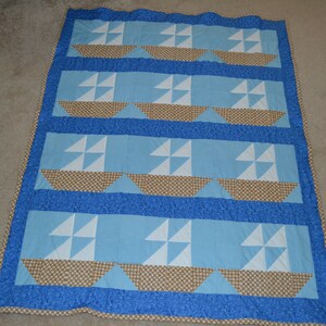 Sail Boat Baby Boy Quilt